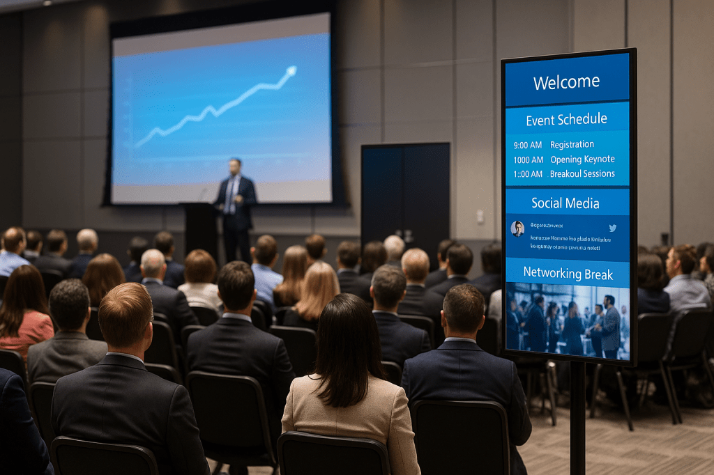 digital signage at events