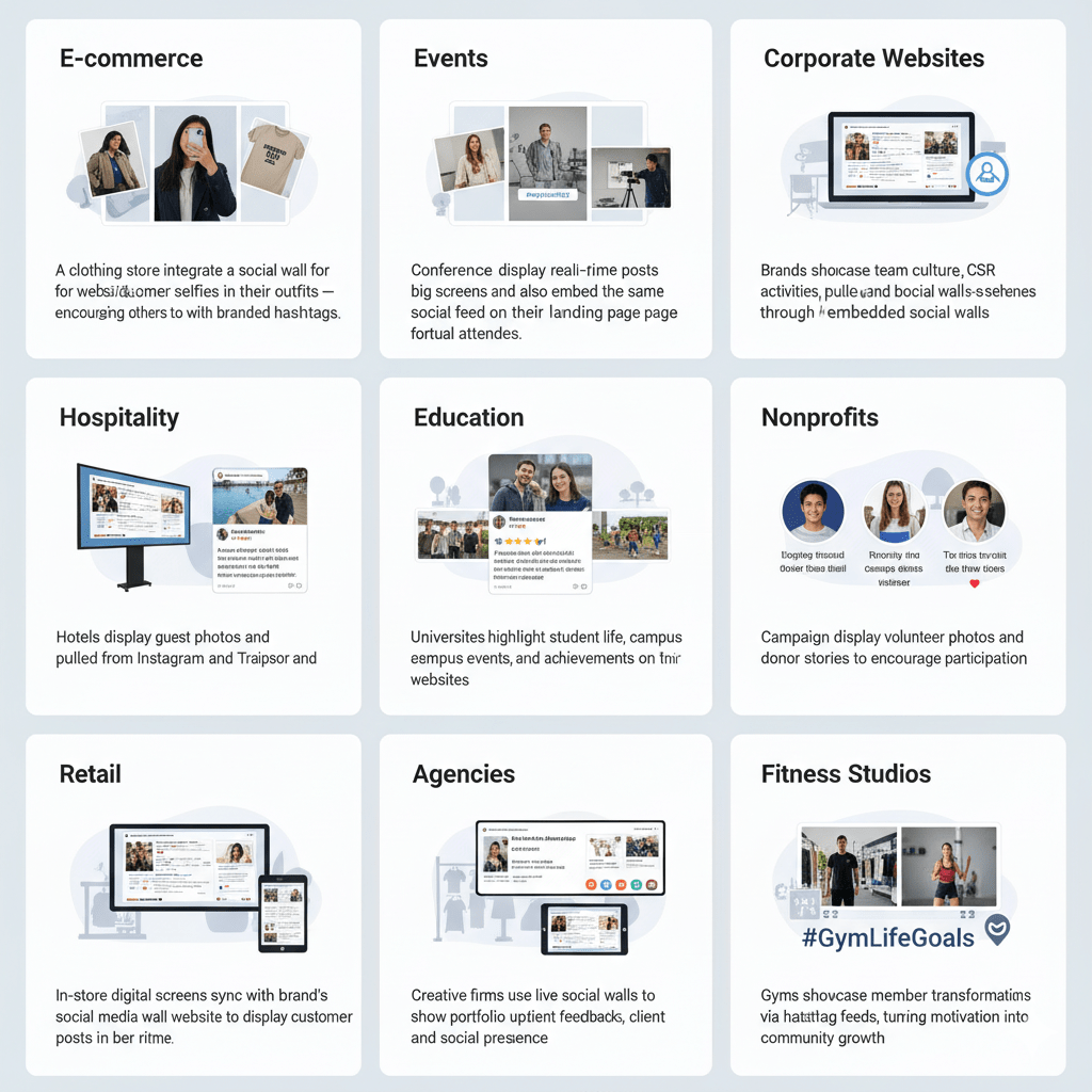 social media wall for examples